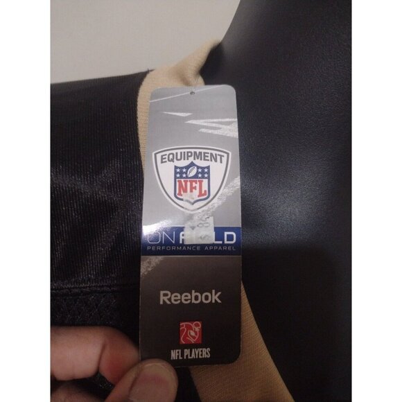 New Orleans Saints Robert Meachem #17 Reebok Onfield Black Jersey Mens 3XL New - Picture 2 of 13